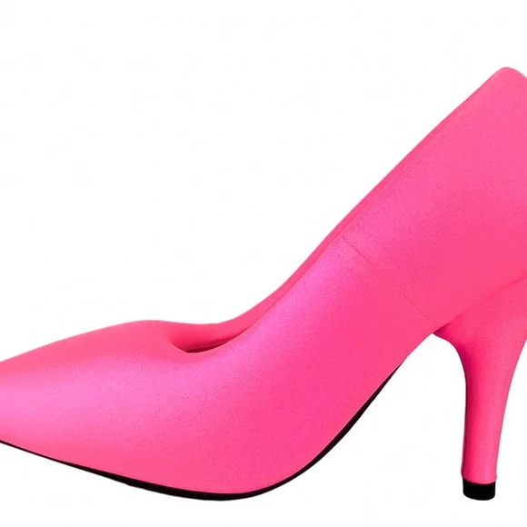 Nib Balenciaga XL Pumps Vibrant Pink Heels - Picture 4 of 12